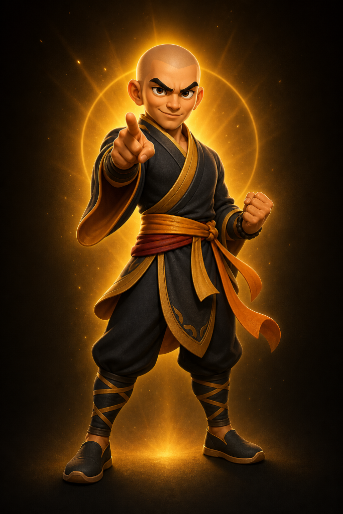 The Motivational Monk character